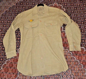 ORIGINAL WWII US ARMY WOOL COMBAT FIELD SHIRT-MEDIUM - Picture 1 of 5