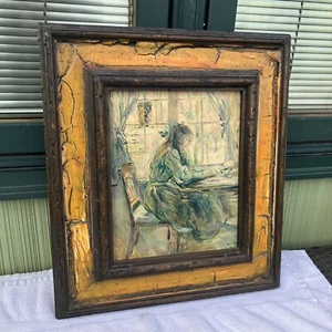 Morisot - Carta de escritura para niñas - Marco e impresión estresados artes áticas vintage - Imagen 1 de 4
