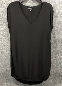 COTTON ON Shirt Damen Gr. S schwarz ärmellos lang leicht V-Ausschnitt Tunika - Bild 1 von 6