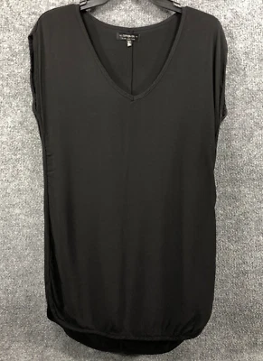Camisa COTTON ON para mujer talla S negra sin mangas larga ligera cuello en V túnica Foto 1 de 4