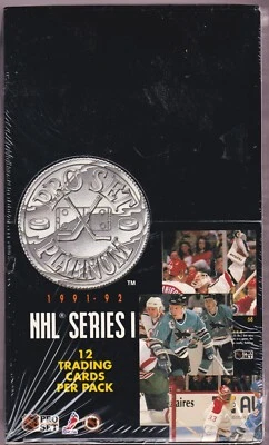 1991 - 92 Pro 套装白金系列 1 & 2 曲棍球盒密封 & 1992 Parkhurst Ser 2 — 第 1/4 张图片