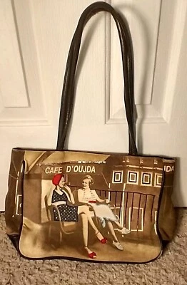 Bolso de Mano Café D’ Oujda Adornado con Cuentas Lentejuelas Bolso de Mano Artístico Retro Boho Foto 1 de 4