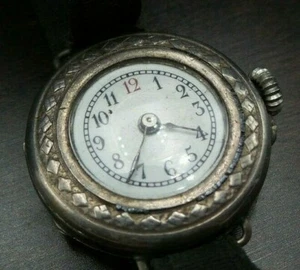 Ornate Antique 1920s European 935 Silver Ladies Hand Winding Wrist Watch - Works - Picture 1 of 12