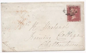 1856 =475= LOUGHBOROUGH NUMERAL 1d STAR ENV UDC SHEEPSHEAD >COLLEGE CHELTENHAM - Imagen 1 de 2