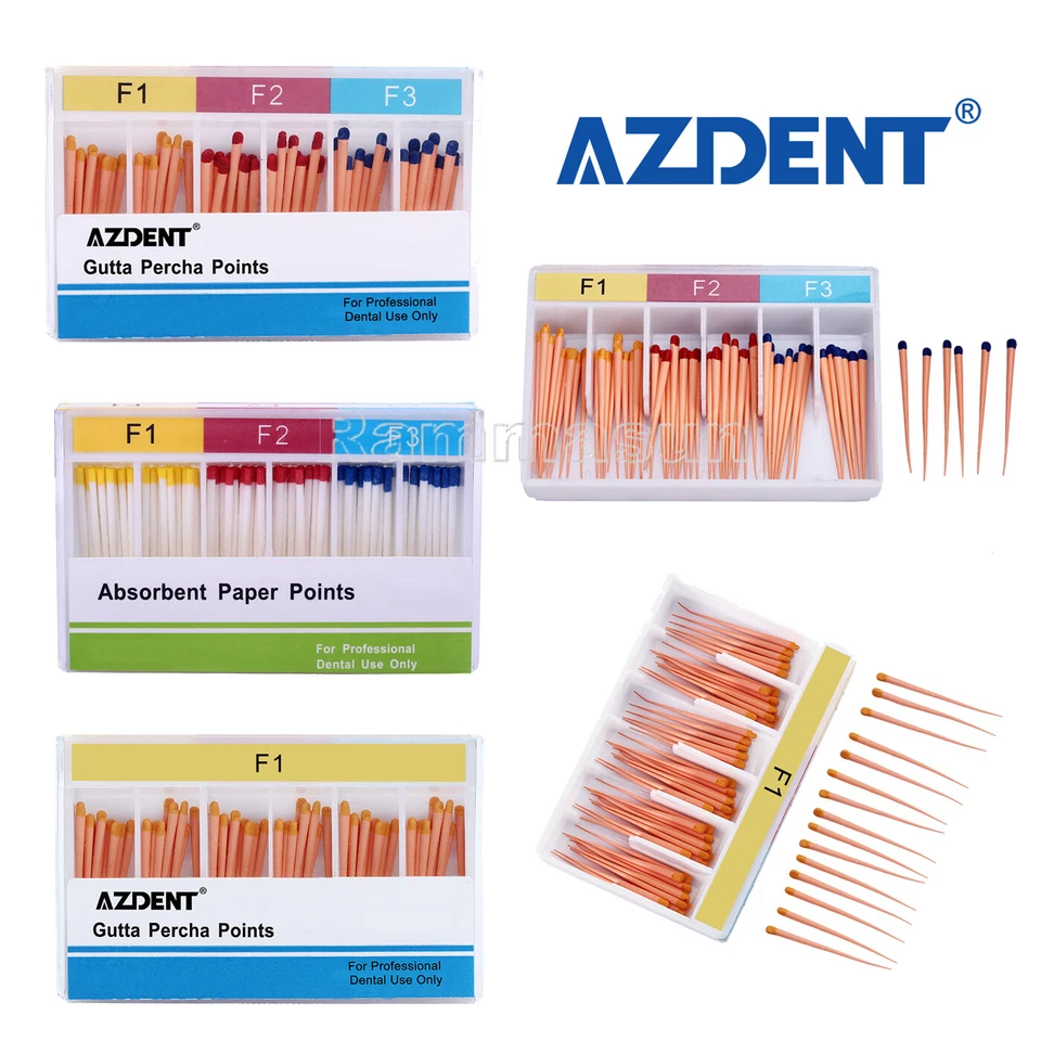 Dental Endodontics Root Canal Gutta Percha Points /Absorbent Paper Points F1F2F3 - Image 1 of 2