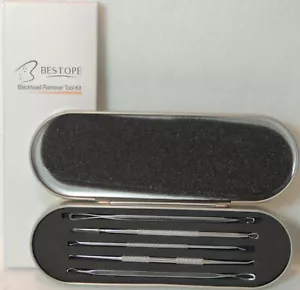 BESTOPE Blackhead Remover Extractor Tool Pimple Popper Acne Comedone Extraction - Picture 1 of 10