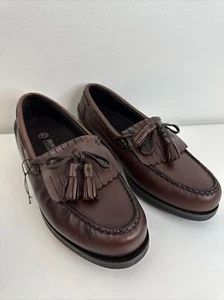 Hunter's Bay Herren Braun Tasseled Halbschuhe Vollnarbig Schuhe Größe 7,5 - Bild 1 von 8