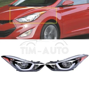 For 2014 2015 2016 Hyundai Elantra Pair Headlight Assembly Left +Right W/Bulbs - Picture 1 of 10