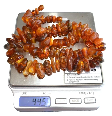 ✅55cm = 45gr RUSSIAN SOVIET BALTIC AMBER BEAD NECKLACE 琥珀 BRACELET STONE PENDANT - Image 1 of 4
