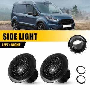 Smoke Front Corner Side Marker Lights Housing For 2010-21 Ford Transit Connect W - Picture 1 of 21