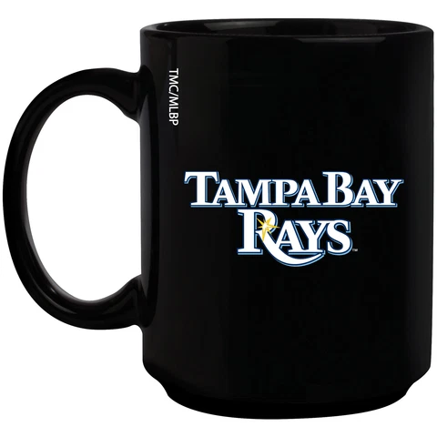 Black Tampa Bay Rays 15oz. Primary Logo Mug Cover