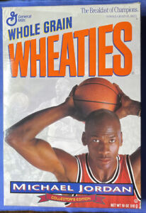 Vintage 90s Michael Jordan General Mills Whole Grain Wheaties Empty Cereal Box