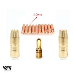 PKG/13 MIG Gun Kit Contact Tip Gas Nozzle Head Diffuser fit Bernard 200A/300A - Picture 1 of 7