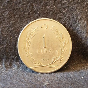 1957 Turkey lira, Mustafa Kemal Atatürk, 1-year type, KM-889 - Picture 1 of 6