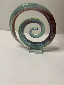 Hand Blown Swirl Glass Decor - Foto 1 di 7