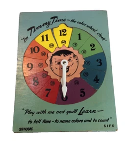 VIntage Sifo Timmy Time Color Wheel Clock Wood Puzzle. - Picture 1 of 1