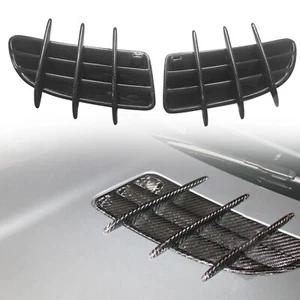 Real Carbon Fiber Hood Scoops Vents for 2005-2010 Benz SLK55 SLK350 R171 - Picture 1 of 11