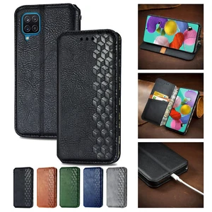 Leather Flip Case For Samsung Galaxy A12 A52s S20FE S21 5G Magnetic Wallet Cover - Picture 1 of 16