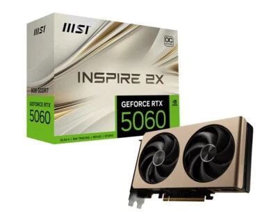 MSI RTX 5060 8G INSPIRE 2X OC video card PCI Express Gen 5 x16 GDDR7 128 bit - Image 1 of 4