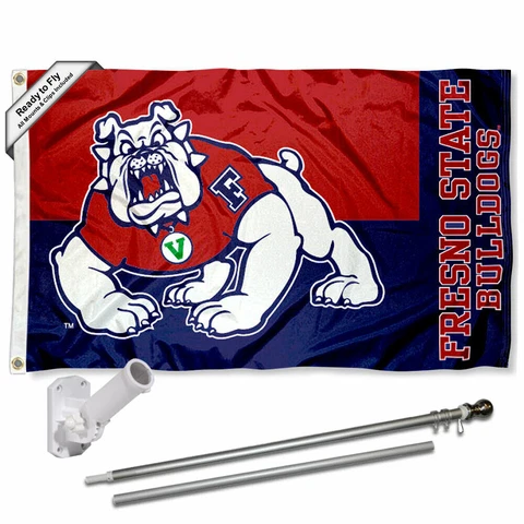 Fresno State Bulldogs Flag Pole and Bracket Gift Package Cover