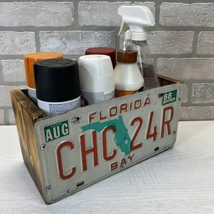 Florida Georgia Nummernschild Deko Aufbewahrungsbox Kiste Garage Waschtisch CDs - Bild 1 von 10