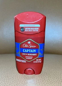 Old Spice CAPTAIN ANTIPERSPIRANT & Deodorant Bravery Bergamot 2.6 oz 07/2026 - Picture 1 of 2