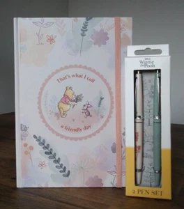 A5 Notebook And Pen Stationary Set Disney Winnie The Pooh Brand New Lined Gift - Picture 1 of 9