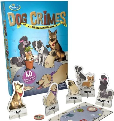 ThinkFun Dog Crimes Who's to Blame Brain Teaser Logic Challenge Game for Kids Ag - Image 1 of 3