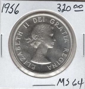 1956 Canada One Silver Dollar  CH BU - Picture 1 of 2
