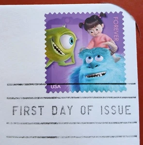 2012 Mail A Smile Disney Pixar Monsters Inc USPS FDC First Day Cover Cachet - Picture 1 of 3