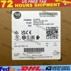 25A-D013N114 PowerFlex 523 5.5kW (7.5Hp) AC Drive 25AD013N114 New AB US Free Tax - Picture 1 of 11