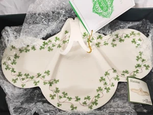 GODINGER Shannon 3-Part Relish Tray, Irish Shamrocks, NIB With Tags - Picture 1 of 6