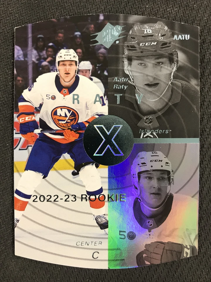 2022-23 Upper Deck #SPX-31 Aatu Raty Rookie Retro Die-Cut New York Islanders - Image 1 of 2