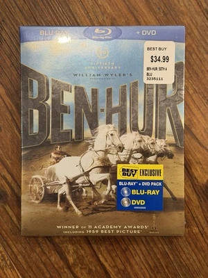 Ben-Hur blu-ray DVD 50th Anniversary Edition Slipcover Slipbox BRAND NEW SEALED - Image 1 of 4