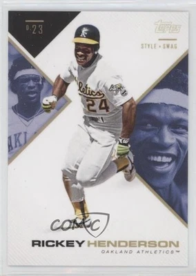 2019 Topps X Tatis Jr 023 Style & Swag Blue Rickey Henderson #9A HOF - Image 1 of 2