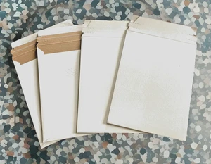 7x9'' Rigid Flat Photo Mailers - Qty of 50 New Self-Seal - White - Free Shipping - Picture 1 of 1