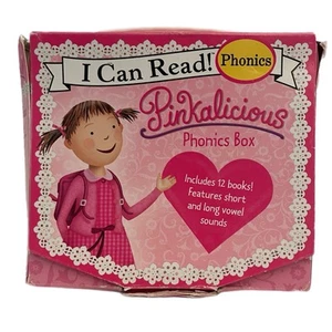 Pinkalicious Phonics Box 12 Bücher kurze lange Vokal Sounds Box getragene Bücher neuwertig - Bild 1 von 7