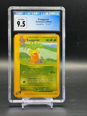 CGC 9.5 Gem Mint Exeggutor Aquapolis Rare Pokemon 12/147 - Image 1 of 2