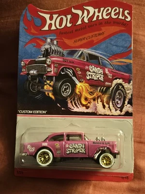 Tarjeta personalizada Hot Wheel pintada a medida, ruedas personalizadas hermosa 55 Bel Air Gasser Foto 1 de 4