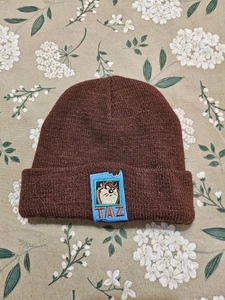 Gorro vintage 1998 Looney Tunes Tasmania Devil niños pequeños - sombrero marrón - Imagen 1 de 2