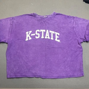 Chicka-d K-State Wildcats geripptes Cropped Shirt Damen Large - Bild 1 von 4