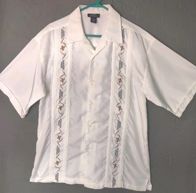 Vintage Men’s City Impact Embroidered Button Up Large Dress Shirt - Image 1 of 4