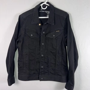 Volcom Men's Weaver Modern Fit Denim Jacket, Black. Size Medium ✅ - Picture 1 of 5