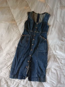 White House Black Market Women's Demin Stealth Dress Size 6 - Picture 1 of 5