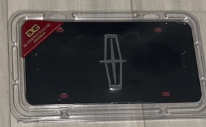 Lincoln Raised Logo BLACK License Plate Tag Stainless Steel Automotive Gold - Picture 1 of 2