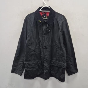 Barbour Men's Ashby Wax Waterproof Black Country Rain Jacket Coat Size Medium - Picture 1 of 9