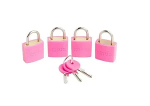 Korjo Luggage Locks 4-Pack 20mm Pink Travel Accessories LLC40 - Picture 1 of 3