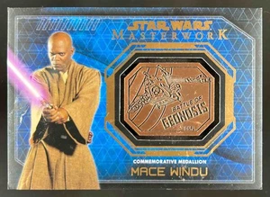 2016 Topps Star Wars Masterwork Mace Windu Medallion Relics Bronze #NNO - Picture 1 of 10