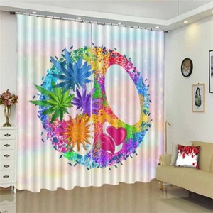 Vase forklift Colorful 3D Blockout Photo Print Curtain Fabric Curtains Window - Afbeelding 1 van 10