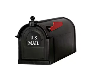 Postal PRO Ambrose Black Post Mount Mailbox PP1000BLM - Picture 1 of 7